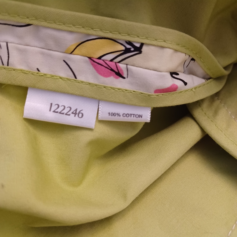 Loft Vintage Frut Print Trench Coat Jacket Size MP - Picture 5 of 5